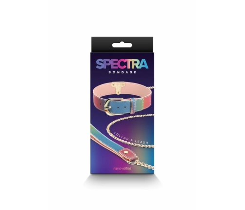 Spectra Bondage Collar & Leash Set - Vibrant Design, Adjustable Fit