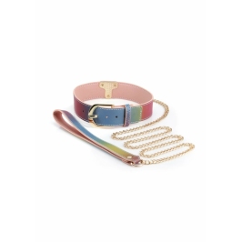Spectra Bondage Collar & Leash Set - Vibrant Design, Adjustable Fit