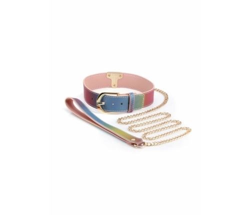 Spectra Bondage Collar & Leash Set - Vibrant Design, Adjustable Fit