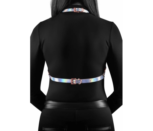 Cosmo Harness Crave Chest Harness Rose Gold Adjustable Vinyl S/M