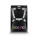 Cosmo Harness Dare Adjustable Vinyl Chest Harness Silver Hardware S/M