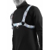Cosmo Harness Dare Adjustable Vinyl Chest Harness Silver Hardware S/M
