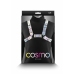 Cosmo Harness Rogue Chest Harness Adjustable Vinyl Black S/M