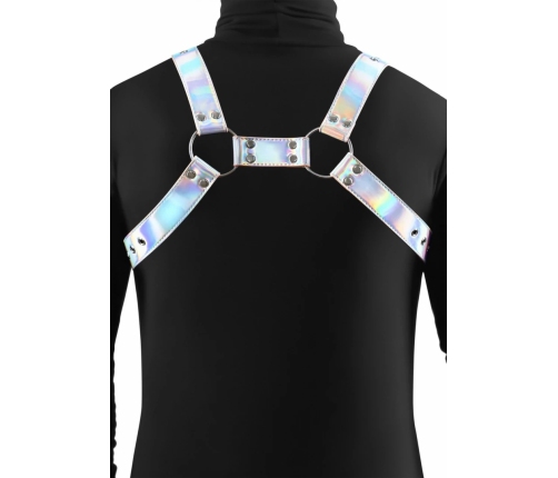 Cosmo Harness Rogue Chest Harness Adjustable Vinyl Black S/M