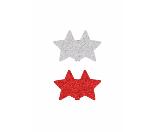 NS Novelties Pretty Pasties Glitter Stars 2 Pairs - Sparkling Adhesive Covers