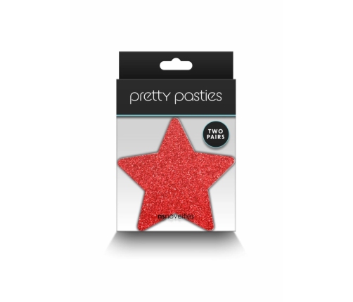 NS Novelties Pretty Pasties Glitter Stars 2 Pairs - Sparkling Adhesive Covers