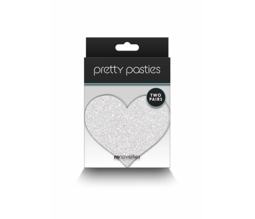 NS Novelties Pretty Pasties Glitter Hearts 2 Pair - Sparkling Adhesive Covers