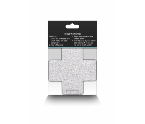 NS Novelties Pretty Pasties Glitter Cross 2 Pair - Sparkling Adhesive Covers