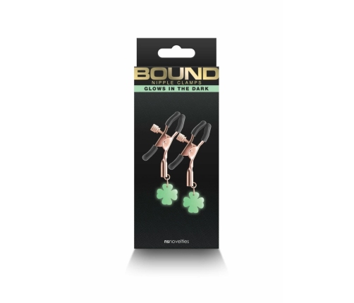 NS Novelties Bound Adjustable Nipple Clamps G4 Nickel-Free Silicone Tips