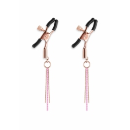 NS Novelties Bound Adjustable Nipple Clamps D3 - Nickel-Free, Silicone Tips