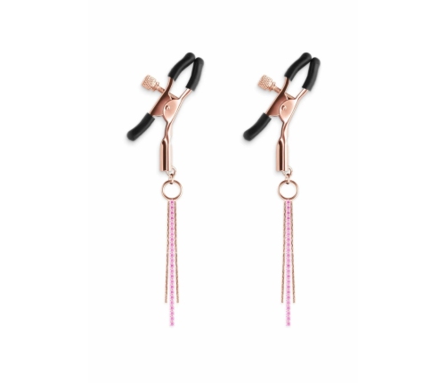 NS Novelties Bound Adjustable Nipple Clamps D3 - Nickel-Free, Silicone Tips