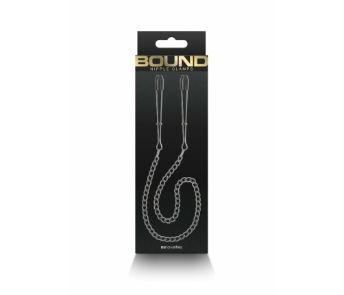 NS Novelties Nipple Clamps DC3 Adjustable Silicone-Tipped Metal Clips