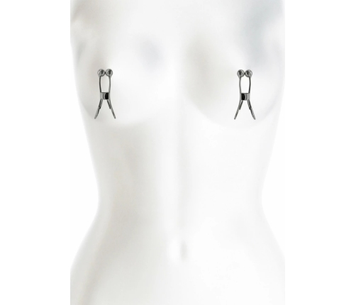 NS Novelties Bound Adjustable Nipple Clamps C1 Silicone Tips Metal