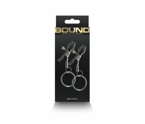 NS Novelties Bound Adjustable Nipple Clamps C2 Nickel-Free Silicone Tips
