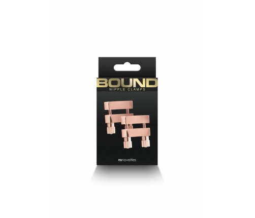 NS Novelties Bound Adjustable Nipple Clamps V1 Nickel-Free Metal Black