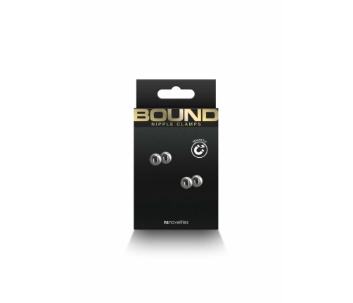 NS Novelties Bound Adjustable Nipple Clamps M1 - Nickel-Free, Silicone Tips