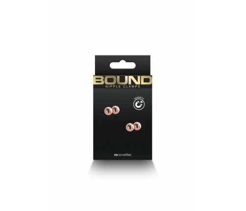 NS Novelties Bound Adjustable Nipple Clamps M1 Nickel-Free Metal Black