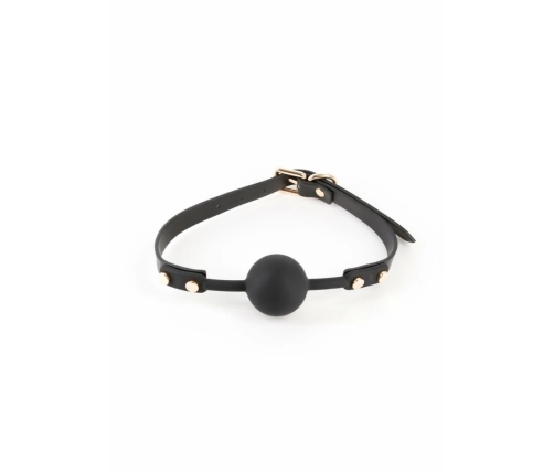 Fetish & Fashion Janice Gag Adjustable PU Ball Gag Black