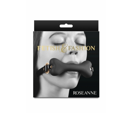 Fetish & Fashion Roseanne Gag Adjustable PU Ball Gag Black/Red