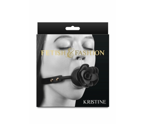 Fetish & Fashion Kristine Gag Adjustable PU Ball Gag Black