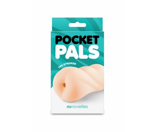NS Novelties Anal Stroker Pocket Pal TPE Compact Black 657447111631