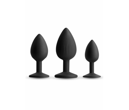 Renegade Triple Ace Kit Silicone Plug Set with Suction Base, 3 Sizes