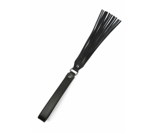 Hidden Desire Masters Genuine Leather Flogger - Premium Handle, Black