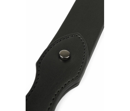 Genuine Leather Belt Slapper by Ouch! - Premium Black Impact Tool