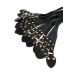 Ouch! Cat-o-Nine Tails Leather Whip with Studded Tails Black/Red