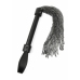 Genuine Leather Chain Whip - Sturdy Handle & Metal Chain Tails, Black