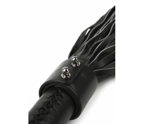 Hidden Desire Genuine Leather Whip 55cm - Premium Black Impact Tool