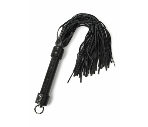 Hidden Desire Genuine Leather Whip 55cm - Premium Black Impact Tool