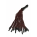 Hidden Desire Genuine Leather Knot Flogger 55cm Black-Red Handle