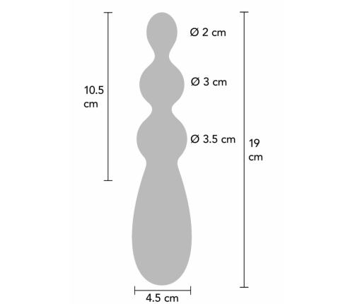Extreme Triple Thrill Anal Vibrator Silicone 3-Sphere Black 8713221840851