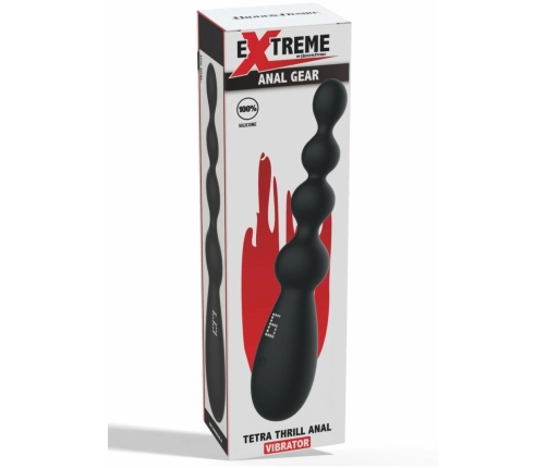 Extreme Tetra Thrill Anal Vibrator Silicone Multi-Speed Black