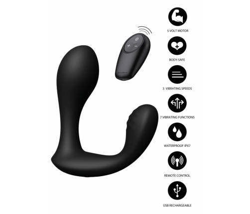 Bullseye Prostate Plug Wireless Vibrating Intimate Device Black USB-C