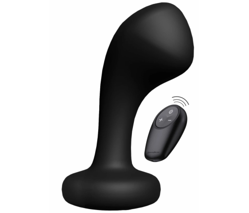 Bullshead Power Anal Plug Remote Control Silicone Black USB-C