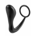 Ass Delight Prostate Plug Silicone Comfort Ring Black 12 cm