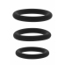 Stamina Starter C-Rings 3 Pcs Set - Liquid Silicone, Multi-Size, Black