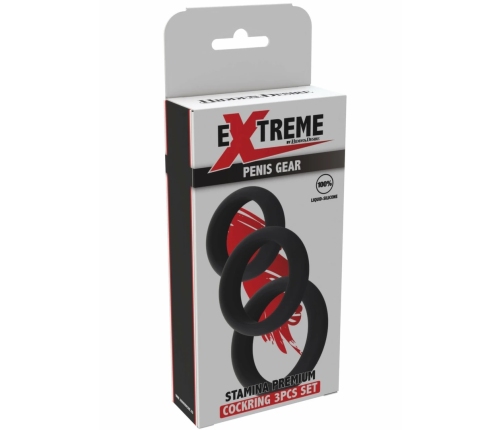 Stamina Premium C-Rings 3 Pcs Set Liquid Silicone Large Comfort Fit