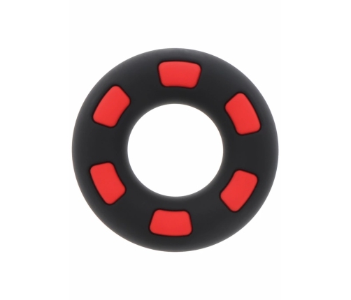 Super Stud C-Ring Liquid Silicone Textured Comfort Black