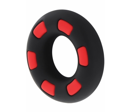 Super Stud C-Ring Liquid Silicone Textured Comfort Black
