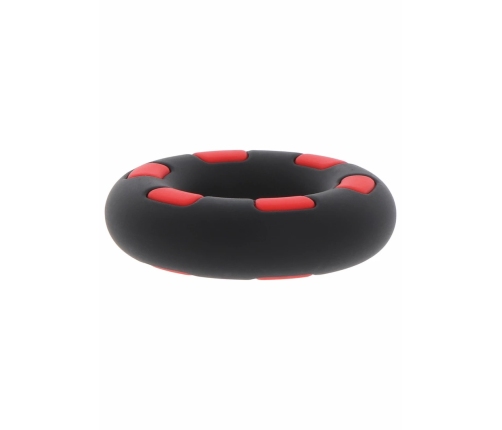 Super Stud C-Ring Liquid Silicone Textured Comfort Black
