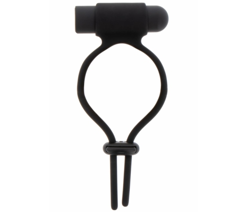 Shots Vibrating Adjustable C-Ring Silicone USB Waterproof Black