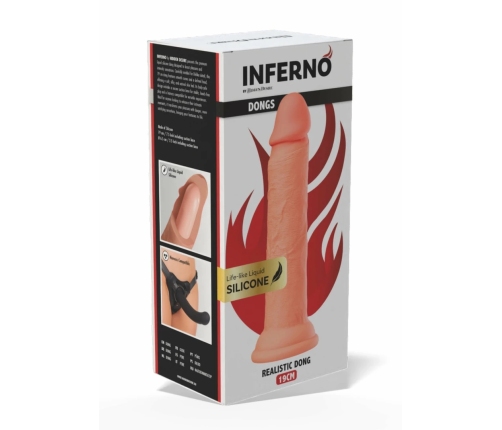 HIDDEN DESIRE INFERNO Liquid Silicone Model 19 cm, Suction Base