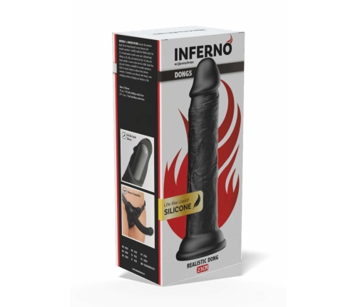 HIDDEN DESIRE INFERNO Liquid Silicone Dong 23 cm with Suction Base