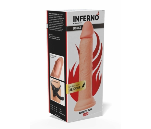 INFERNO by HIDDEN DESIRE Liquid Silicone Dong 23cm Suction Base