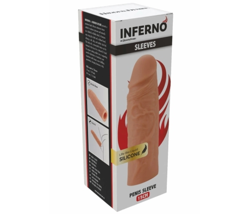 INFERNO by HIDDEN DESIRE Liquid Silicone Extension Sleeve 15 cm