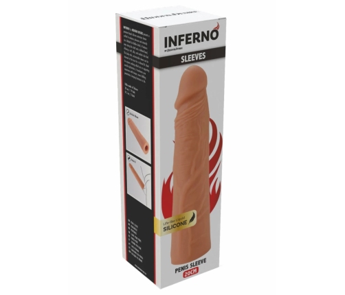 INFERNO by HIDDEN DESIRE Liquid Silicone Extension Sleeve 20 cm