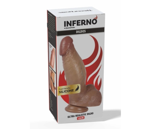 HIDDEN DESIRE INFERNO Silicone Model 18 cm Dual-Density, Natural Look
